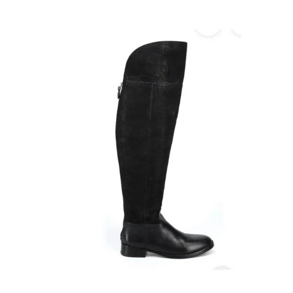Tory Burch Simone‎ over the knee boot black leather equestrian preppy Sz-8 575$